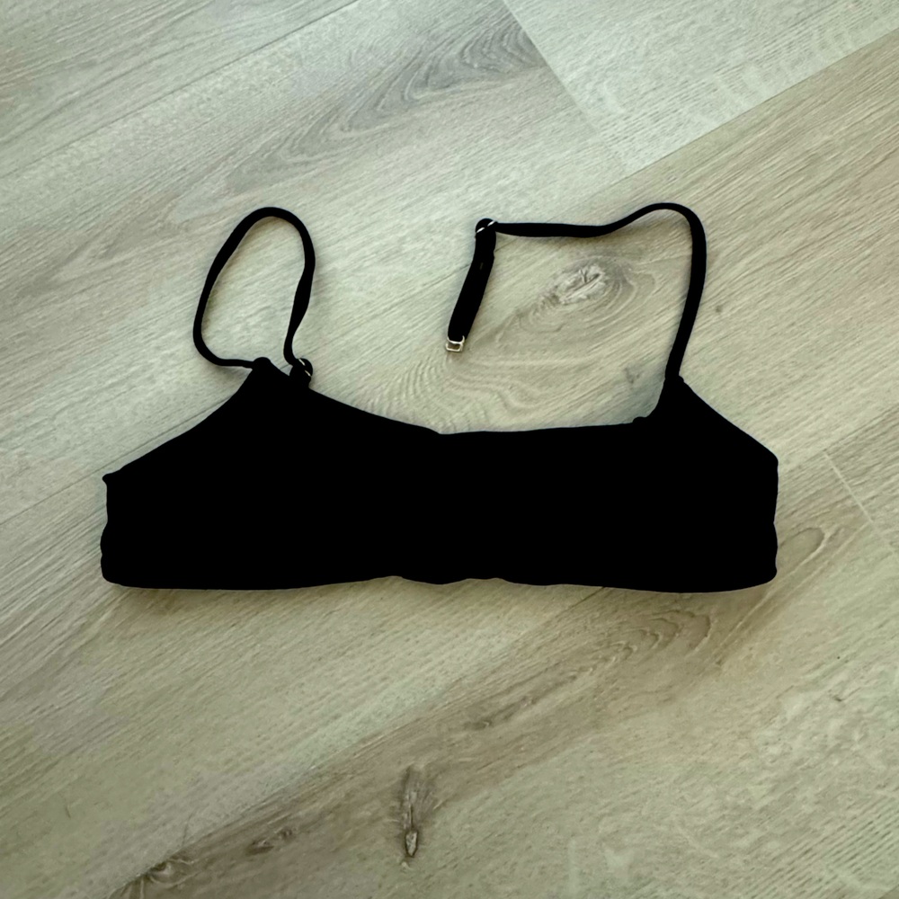 black bathing suit top